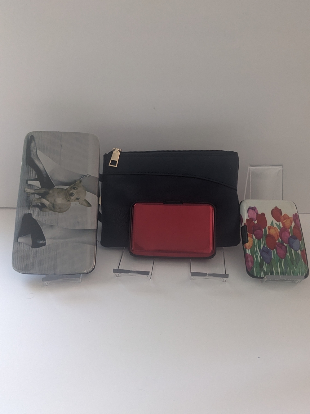 Bundle 4 Black,Red, Puppy with Red Accessory Wallets Etc Unbranded
